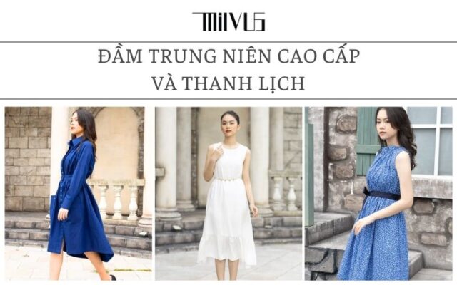 những mẫu đầm trung niên cao cấp