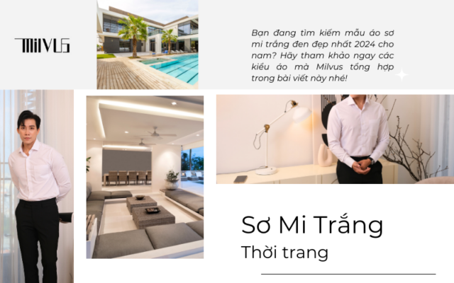 áo sơ mi trắng đen