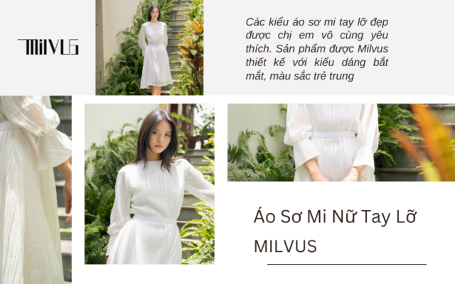 Các kiểu áo sơ mi nữ tay lỡ đẹp